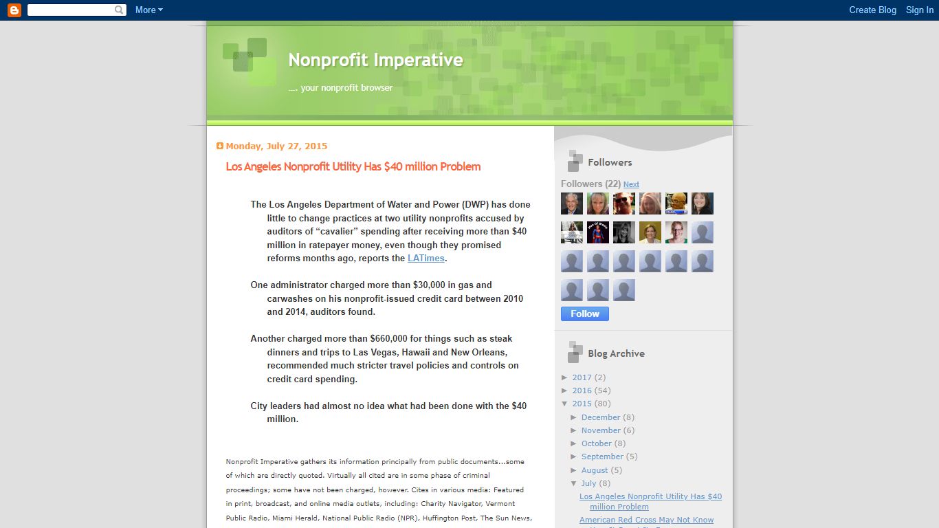 Nonprofit Imperative : July 2015 - Blogger